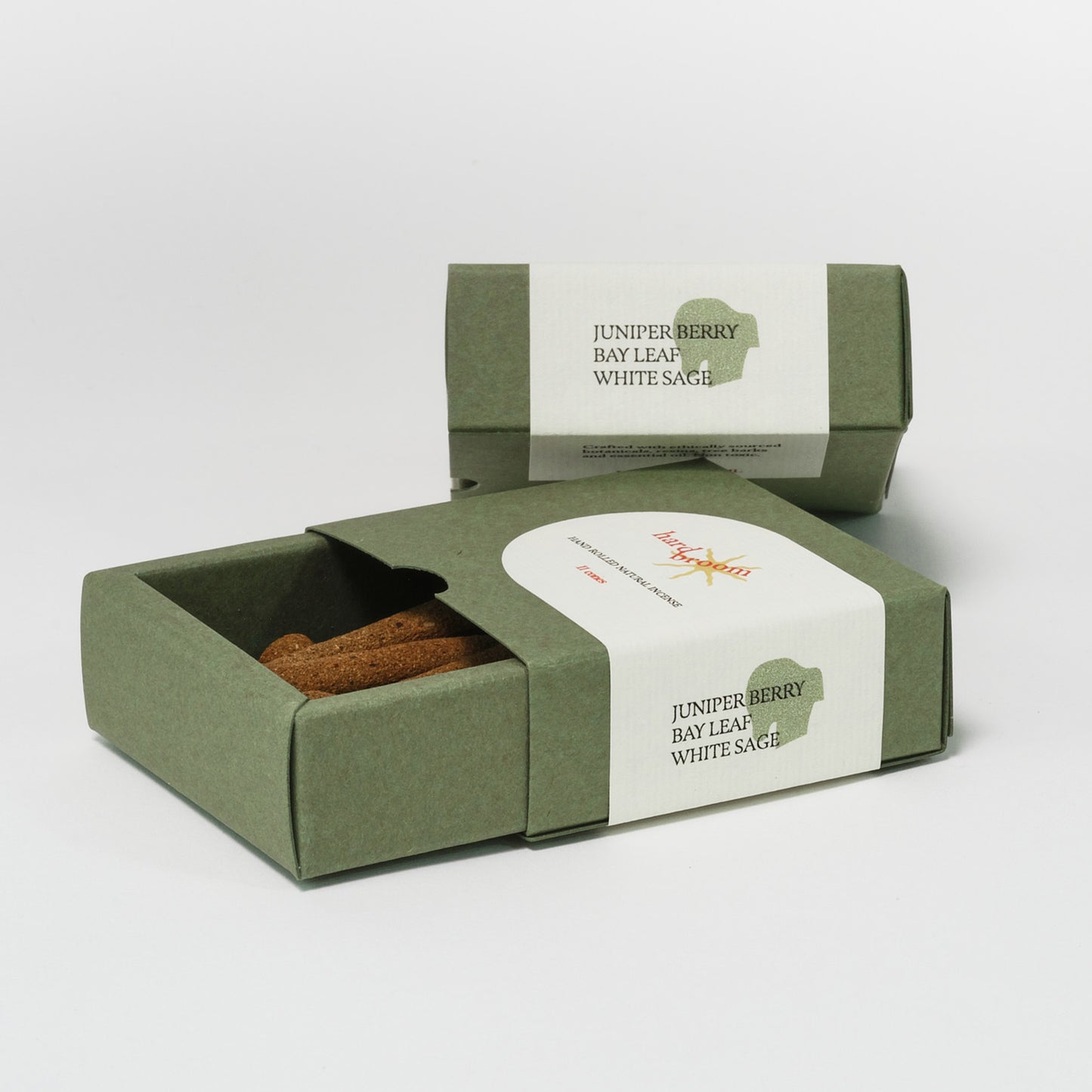 Juniper Berry, Bay Leaf and White Sage | 100% Natural Incense Cones | Hand Rolled | Pack of 11