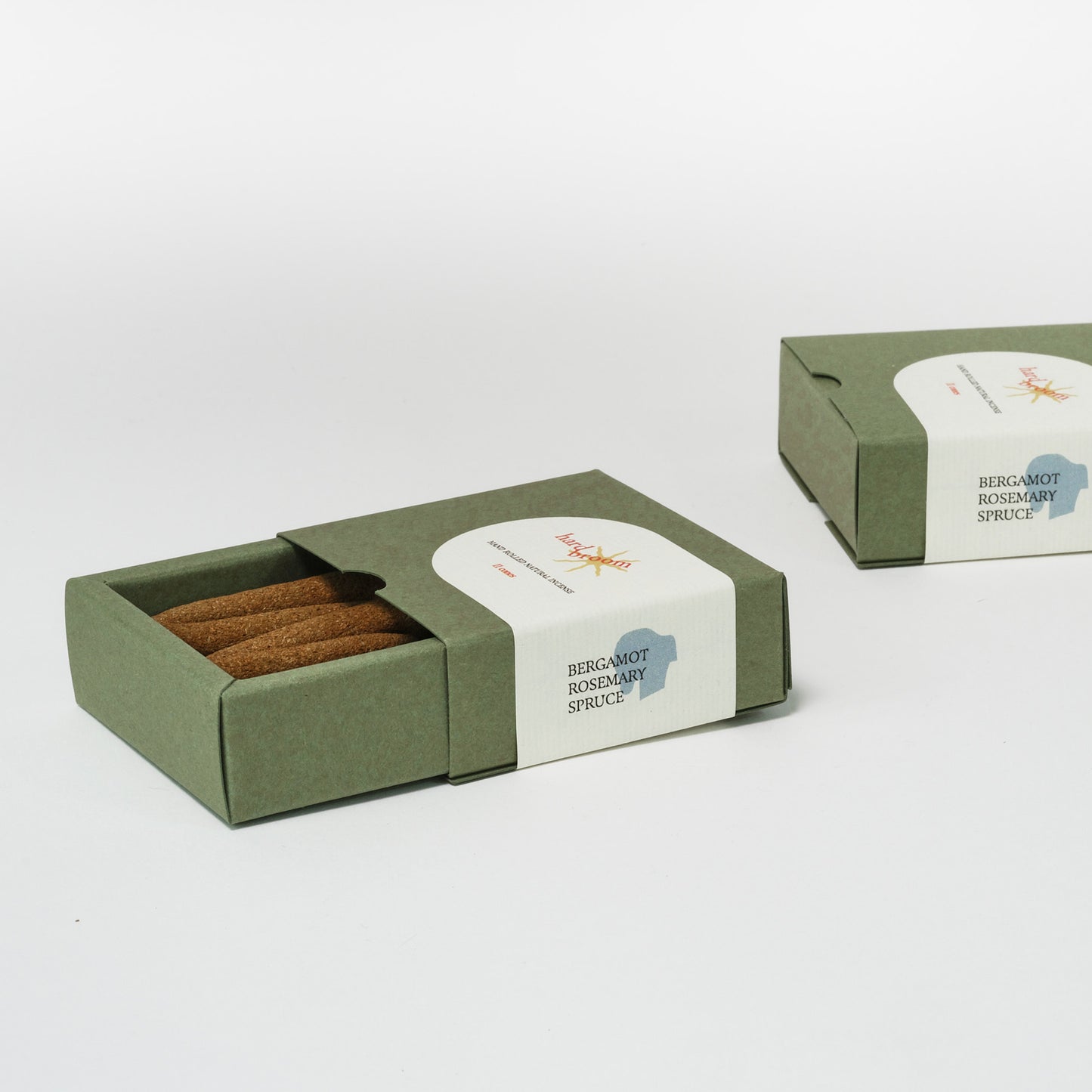 Bergamot, Rosemary and Spruce | 100% Natural Incense Cones | Hand Rolled | Pack of 11