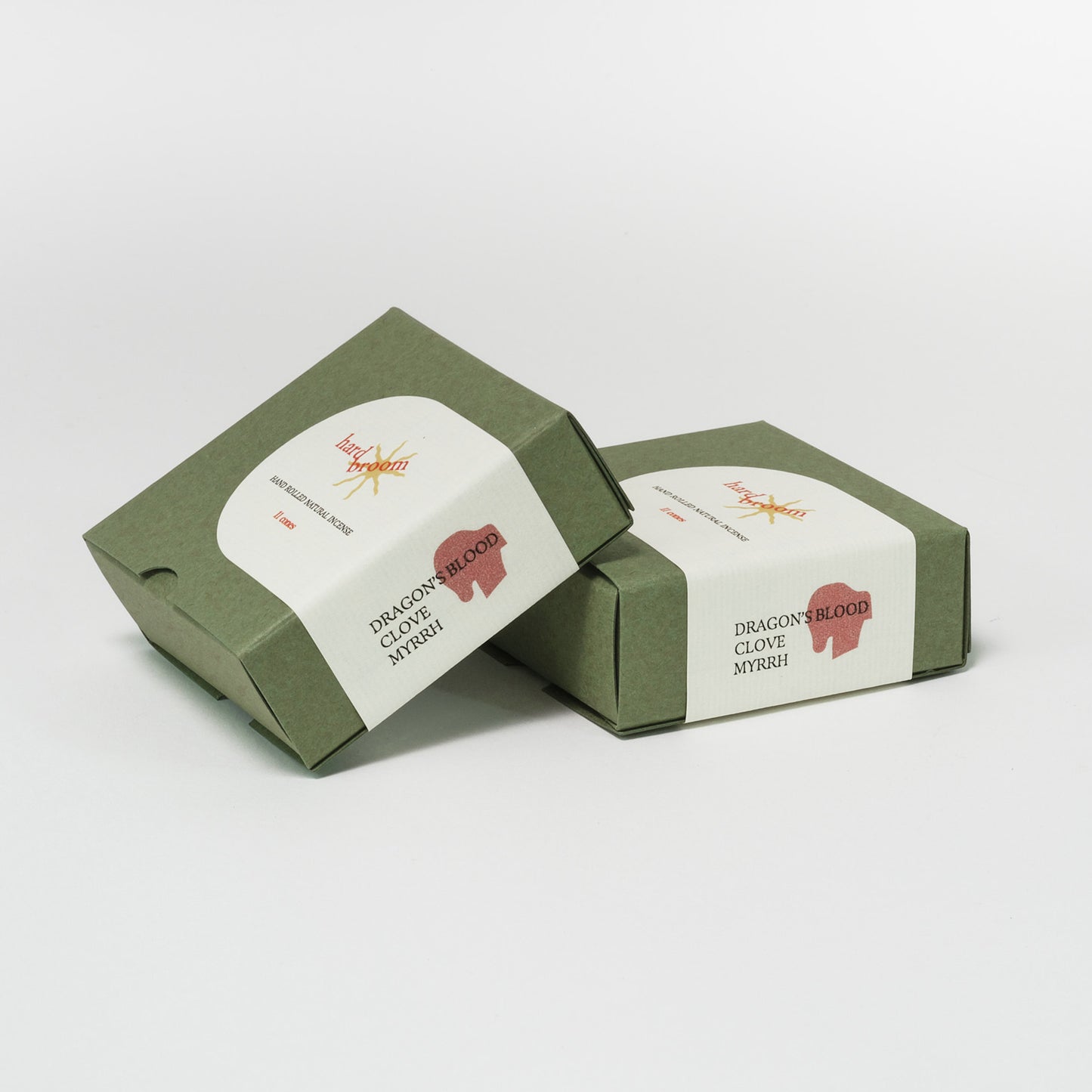 Dragon's Blood, Clove and Myrrh | 100% Natural Incense Cones | Hand Rolled | Pack of 11