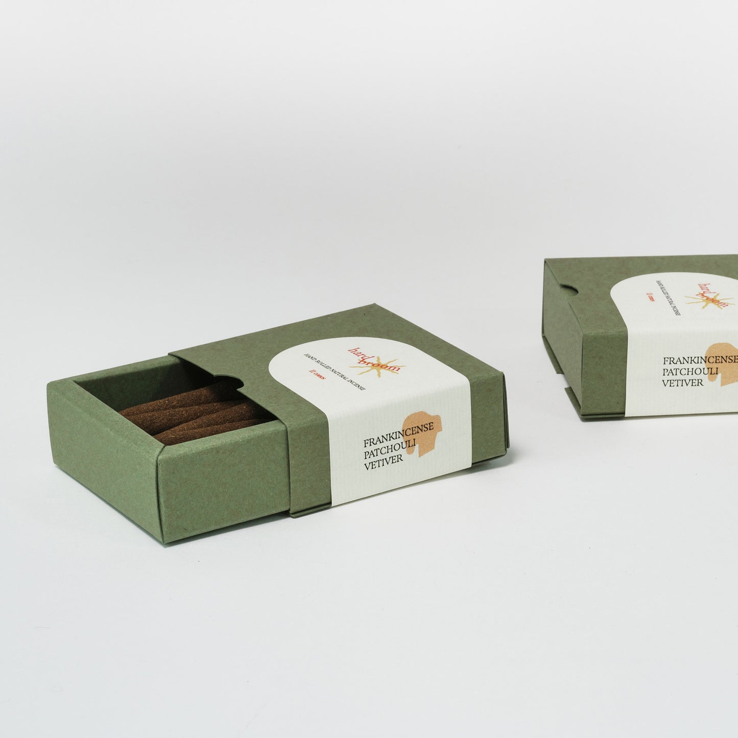 Frankincense, Patchouli and Vetiver | 100% Natural Incense Cones | Hand Rolled | Pack of 11