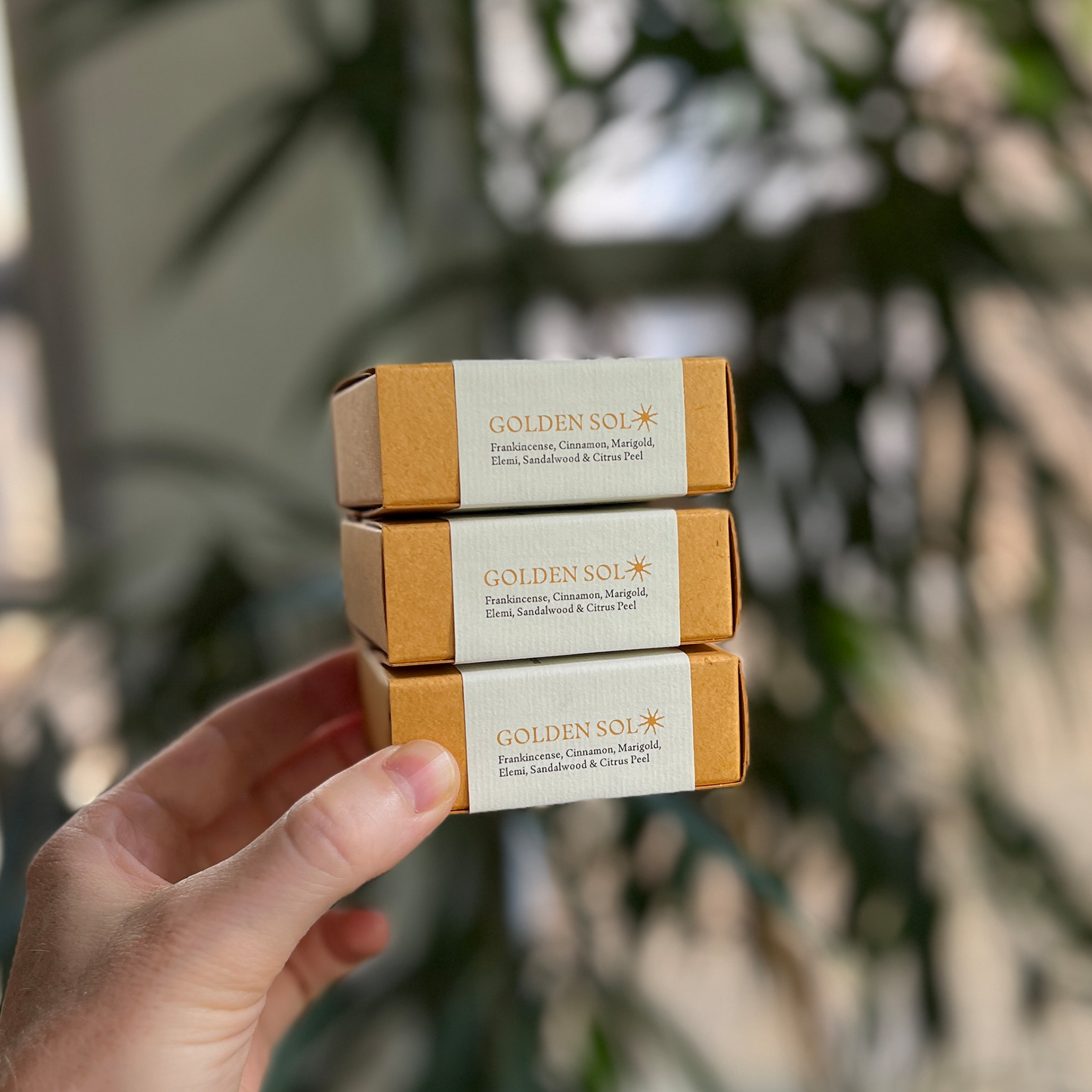 Golden Sol: A Sun-Inspired Blend | Natural Incense Cones | Box of 11 cones