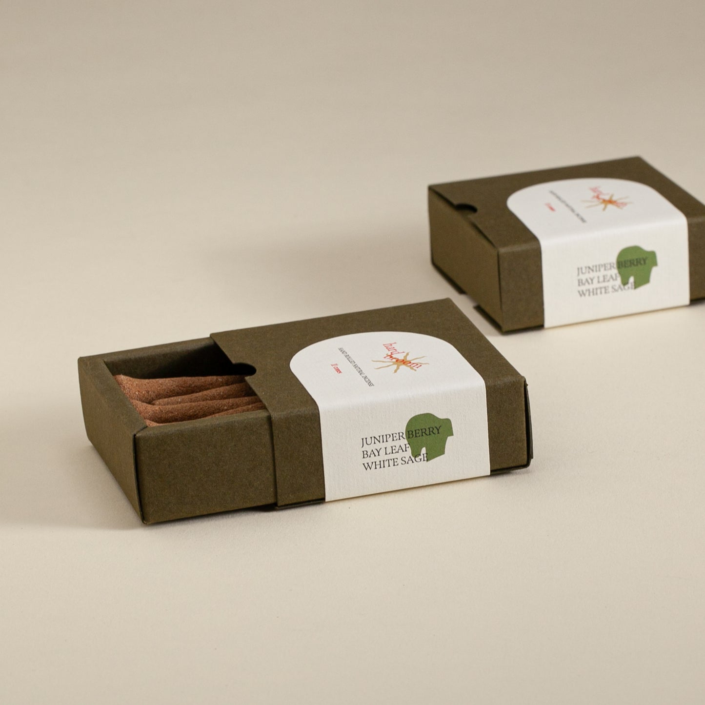 Juniper Berry, Bay Leaf and White Sage | Natural Incense Cones | Box of 11 cones