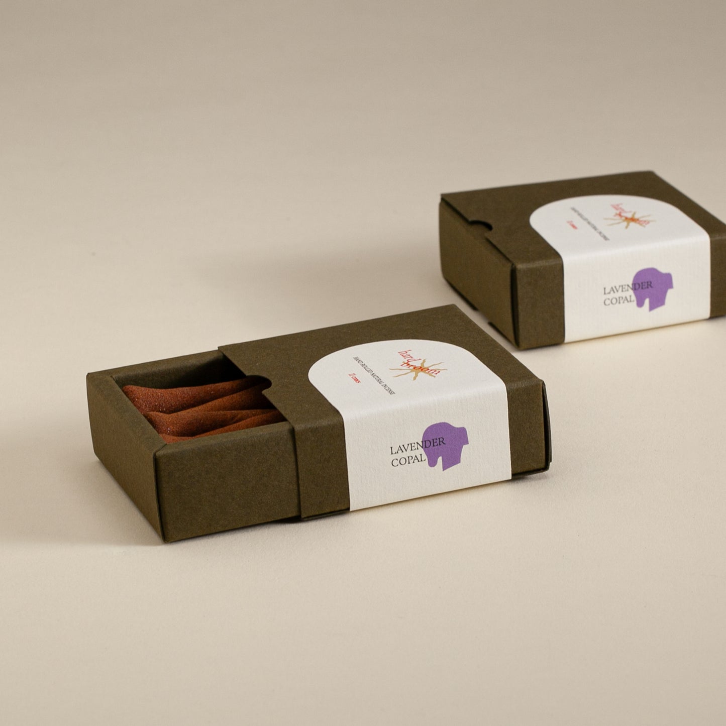 Lavender and Copal | Natural Incense Cones | Box of 11 cones