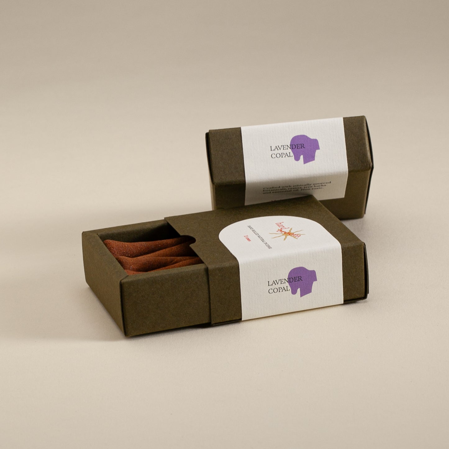 Lavender and Copal | Natural Incense Cones | Box of 11 cones