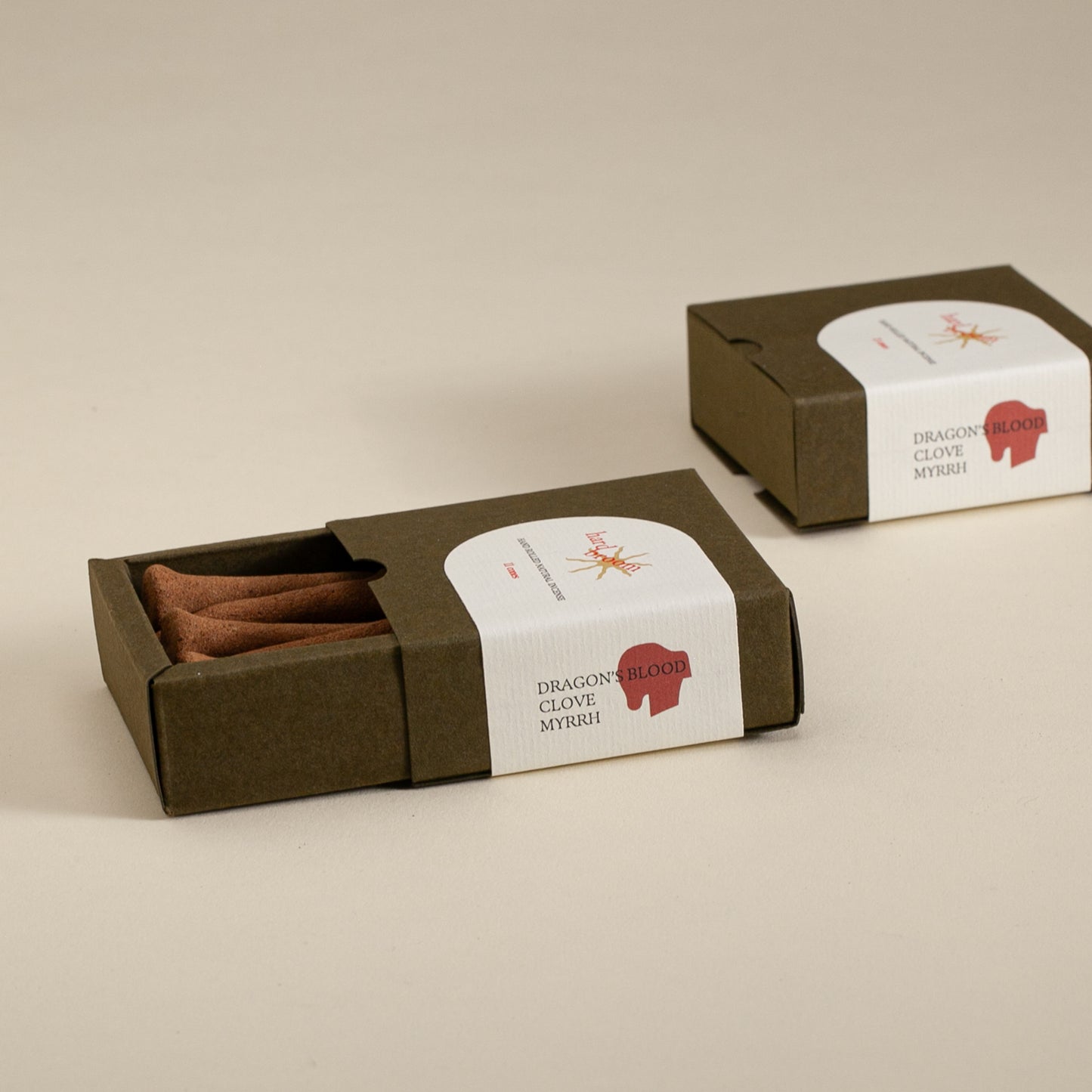 Dragon's Blood, Clove and Myrrh | Natural Incense Cones | Box of 11 cones