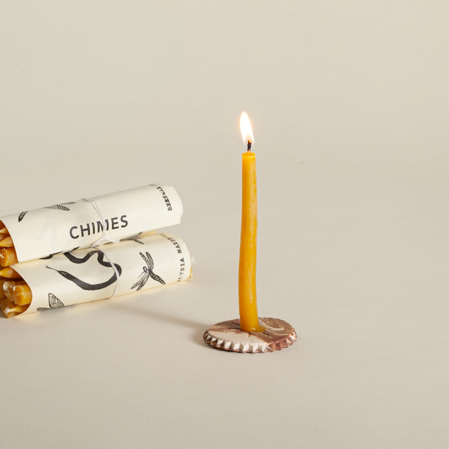 Beeswax Chime Candles by Alysia Mazzella