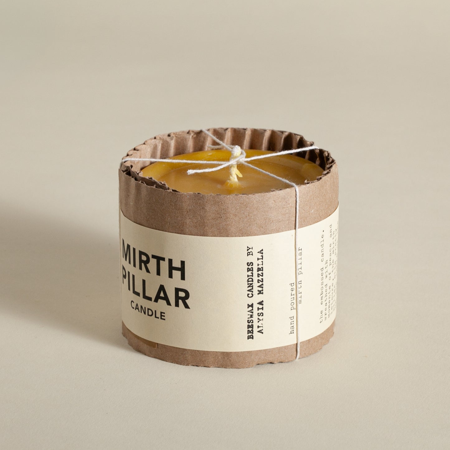 Beeswax Mirth Candle by Alysia Mazzella