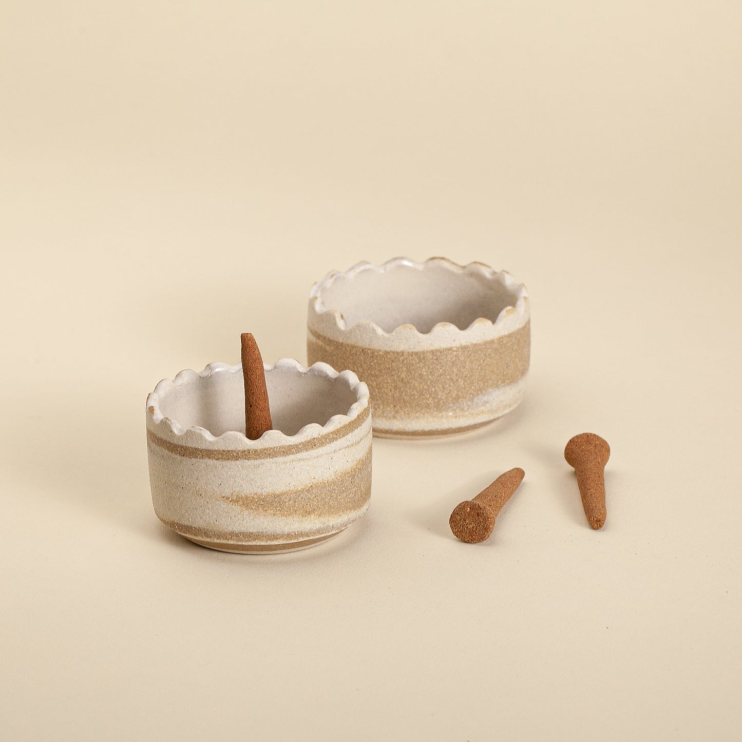 Marbled Stoneware Burner - Single - Trapdoor Studio for Hard Broom