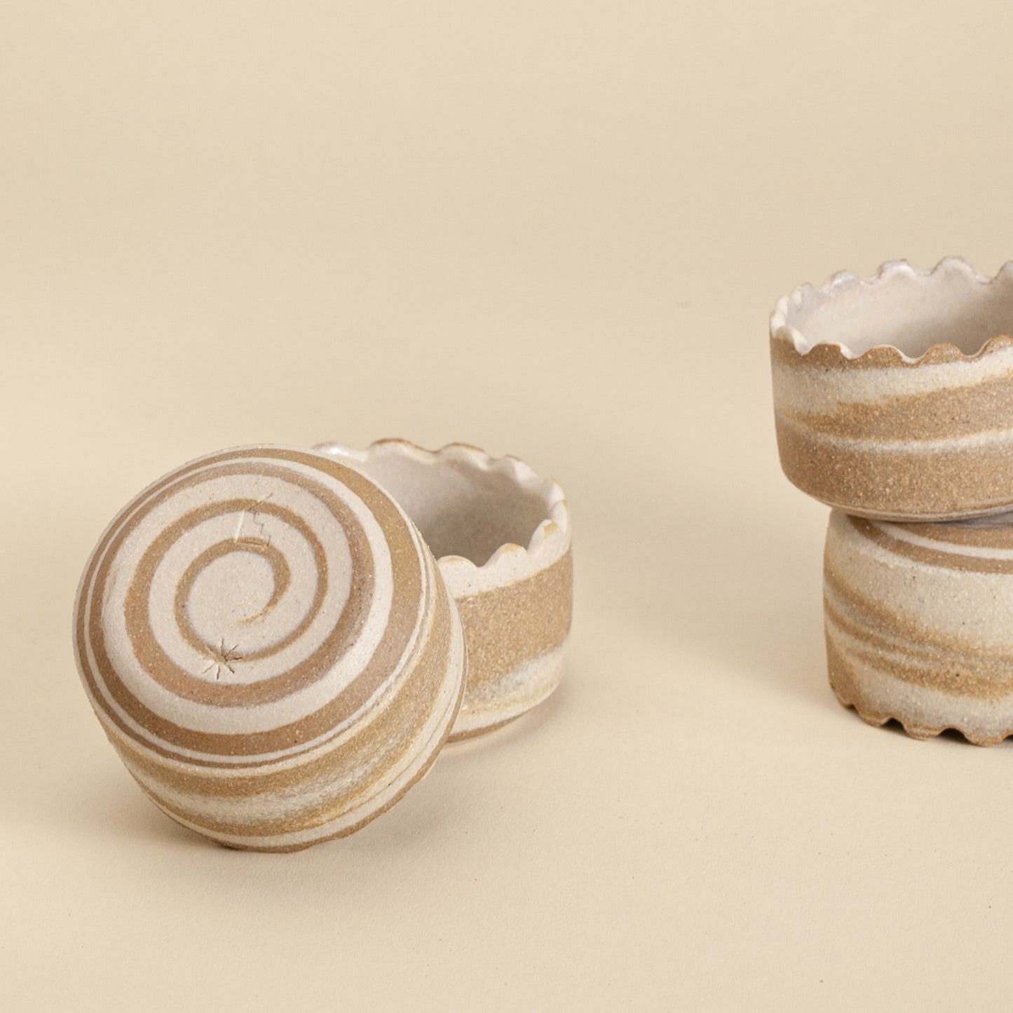 Marbled Stoneware Burner - Single - Trapdoor Studio for Hard Broom