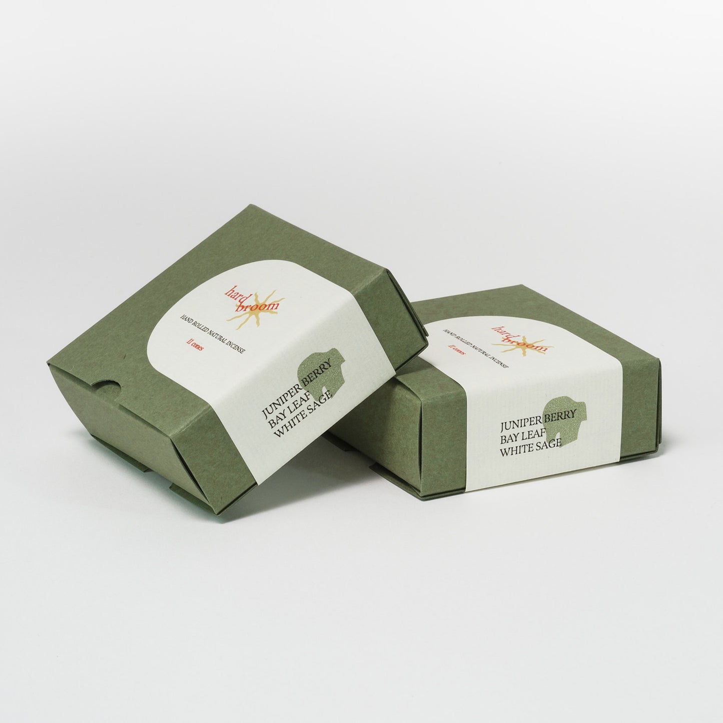 Juniper Berry, Bay Leaf and White Sage | 100% Natural Incense Cones | Hand Rolled | Pack of 11